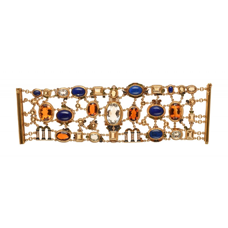 Bracciale bizantino, realizzato in Italia da Percossi Papi con pietre naturali
