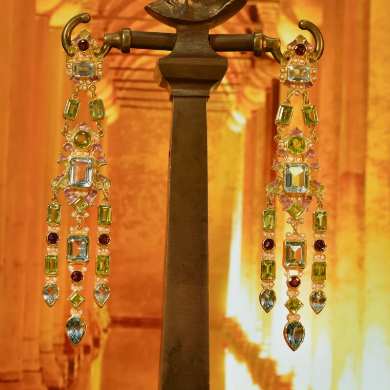 Byzantine long earrings