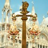 Venezia galleon ship earrings, made in Italy by Percossi Papi with natural stones
