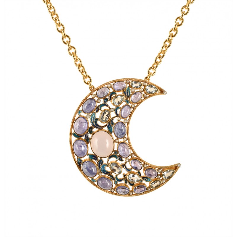 Crescent moon pendant