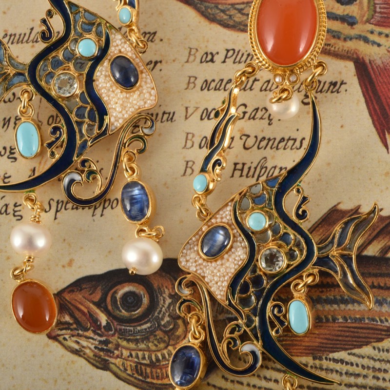 Tropical Fish earrings, ocean collection