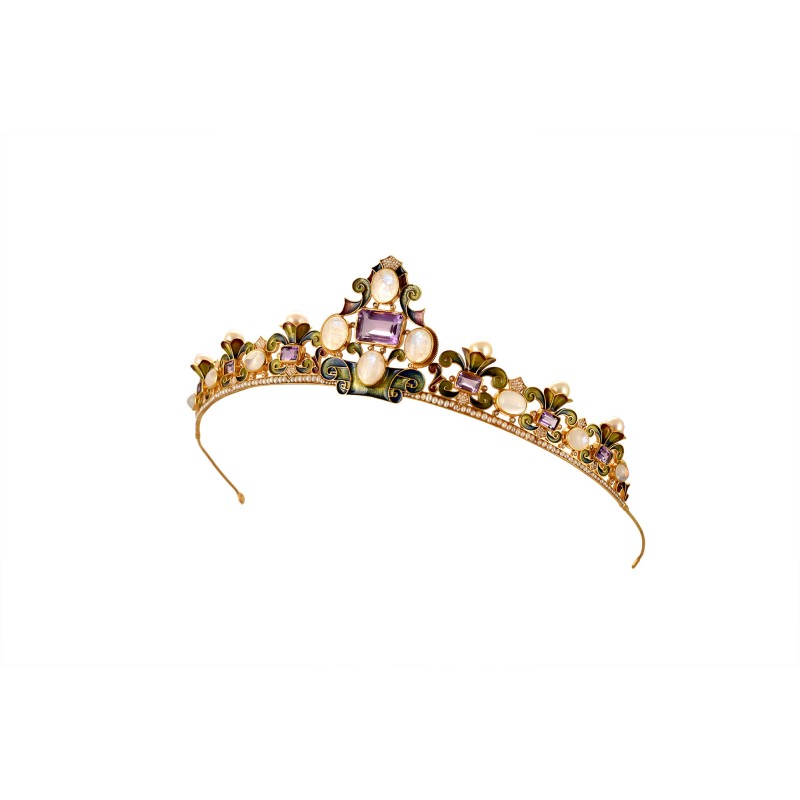 Diadema barocco, realizzato a mano in Italia da Percossi Papi