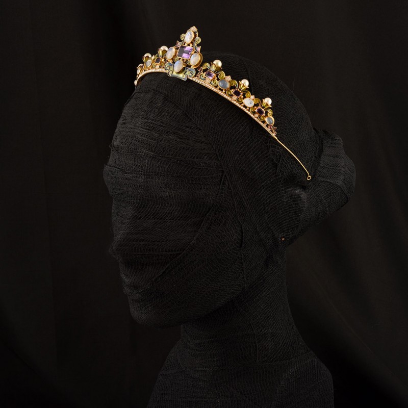 Diadema barocco, realizzato a mano in Italia da Percossi Papi