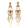 Queen of Swords Tarots earrings, handmade in Italy by Percossi Papi with natural stones