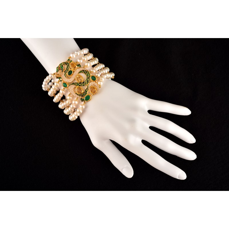 Bracciale serpenti, realizzato a mano in Italia da Percossi Papi con pietre naturali