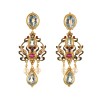 Dolphins earrings, handmade in Italy by Percossi Papi with natural stones