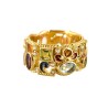 Architectural ring, handmade in Italy by Percossi Papi with natural stones