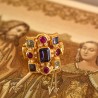 Anello rinascimentale, realizzato a mano in Italia da Percossi Papi con pietre naturali