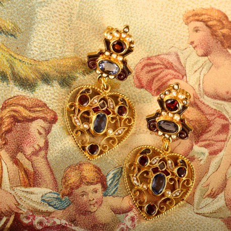 Orecchini cuori, realizzati in Italia da Percossi Papi