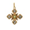 Cross, handmade in Italy by Percossi Papi with natural stones