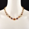 Neoclassical necklace, handmade in Italy by Percossi Papi with natural stones
