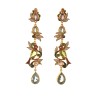 Birds earrings, handmade in Italy by Percossi Papi with natural stones