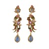 Birds earrings, handmade in Italy by Percossi Papi with natural stones