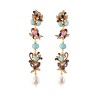 Turquoise earrings handmade in Italy by Percossi Papi with natural stones