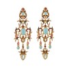 Turquoise earrings handmade in Italy by Percossi Papi with natural stones