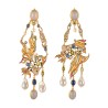 Tropical Fish earrings, handmade in Italy by Percossi Papi with natural stones