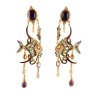 Tropical Fish earrings, made in Italy by Percossi Papi with natural stones