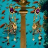 Tropical Fish earrings, made in Italy by Percossi Papi with natural stones
