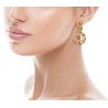 Sun and moon earrings handmade in Italy by Percossi Papi with natural stones