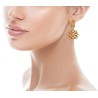 Sun and moon earrings handmade in Italy by Percossi Papi with natural stones