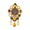 Roman brooch handmade in Italy by Percossi Papi with reproduction of ancient coin