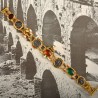 Bracciale con monete romane, realizzato in Italia da Percossi Papi con pietre naturali