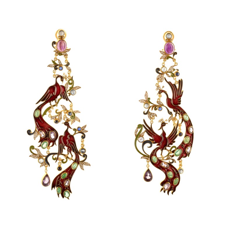 Orecchini fenici, realizzati a mano in Italia  da Percossi Papi con pietre naturali