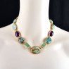 Turquoise necklace, handmade in Italy by Percossi Papi with natural stones