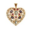 Pendente cuore, realizzato in Italia da Percossi Papi con pietre naturali