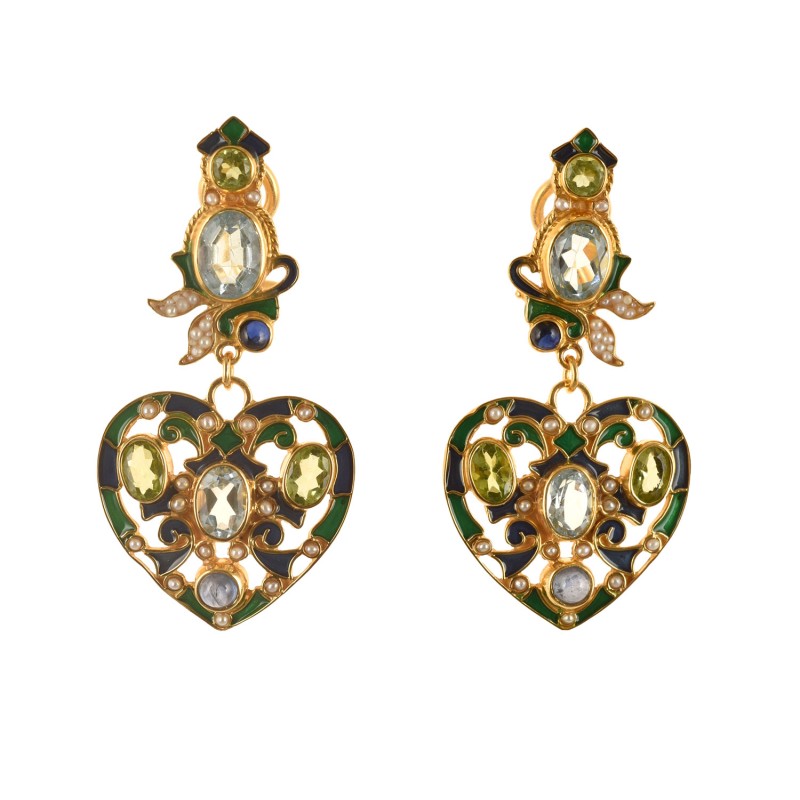 Orecchini cuori, realizzati in Italia da Percossi Papi