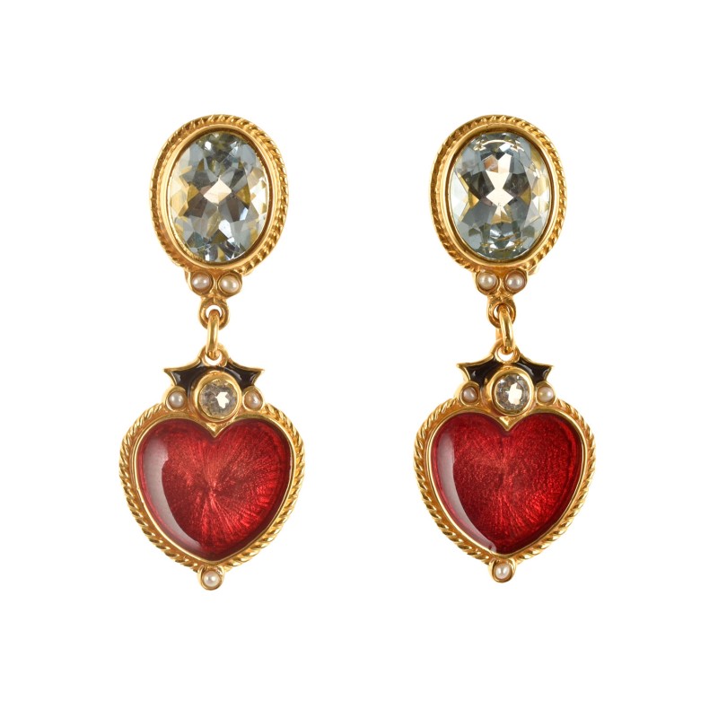 Orecchini cuori, realizzati in Italia da Percossi Papi