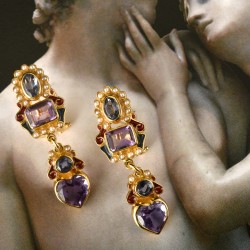 Orecchini cuori, realizzati in Italia da Percossi Papi con pietre naturali