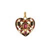 Heart pendant made in Italy by Percossi Papi with natural stones