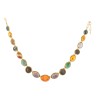 Coin necklace, handmade in Italy by Percossi Papi with natural stones