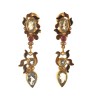 Floral earrings, made in Italy by Percossi Papi with natural stones