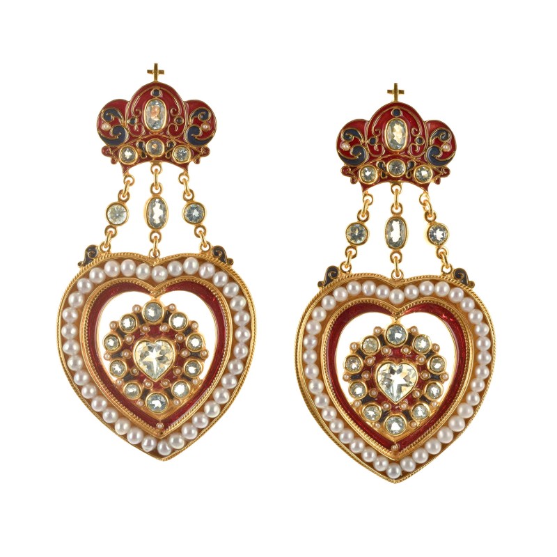 Orecchini cuori, realizzati in Italia da Percossi Papi con pietre naturali