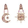 Sun and moon earrings handmade in Italy by Percossi Papi with natural stones