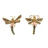 Dragonfly earrings,  made in Italy by Percossi Papi with natural stones