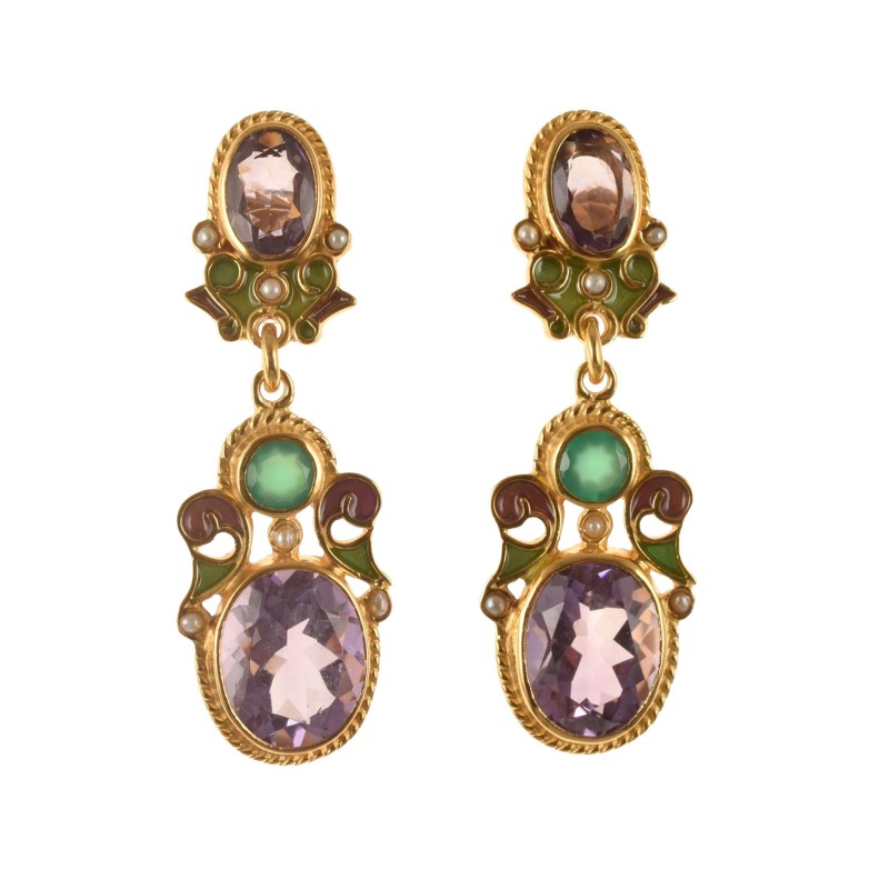 Everyday earrings, handmade in Italy by Percossi Papi with natural stones