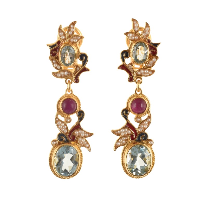 Orecchini primavera, realizzati in Italia da Percossi Papi con pietre naturali