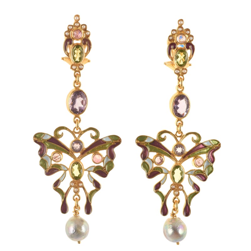 Orecchini farfalle, realizzati in Italia da Percossi Papi con pietre naturali