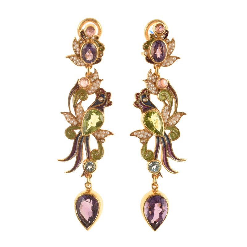 Orecchini pappagalli, realizzati in Italia da Percossi Papi con pietre naturali