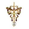 Butterfly pendant, handmade in Italy by Percossi Papi with natural stones