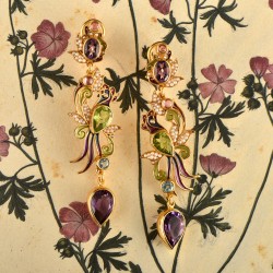 Orecchini pappagalli, realizzati in Italia da Percossi Papi con pietre naturali