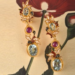 Orecchini primavera, realizzati in Italia da Percossi Papi con pietre naturali