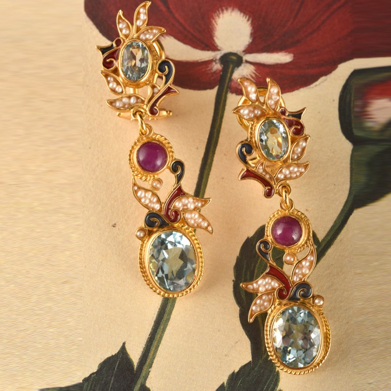 Orecchini primavera, realizzati in Italia da Percossi Papi con pietre naturali