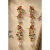 Floral earrings handmade in Italy by Percossi Papi with natural stones