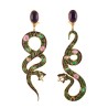 Snake earrings  handmade in Italy by Percossi Papi with natural stones