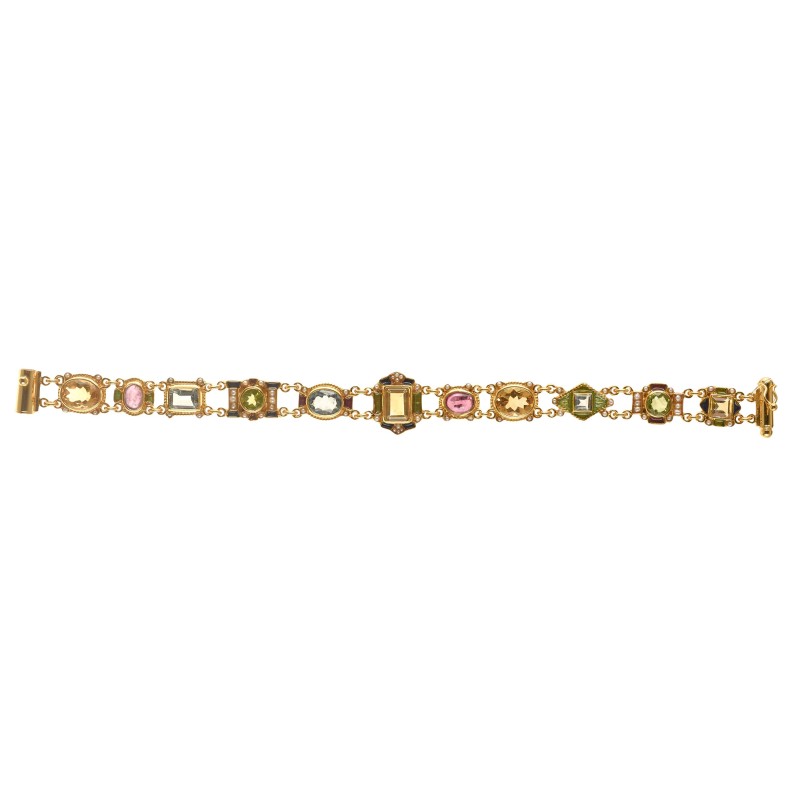 Byzantine bracelet  handmade in Italy by Percossi Papi with natural stones