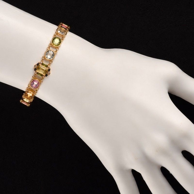 Byzantine bracelet  handmade in Italy by Percossi Papi with natural stones